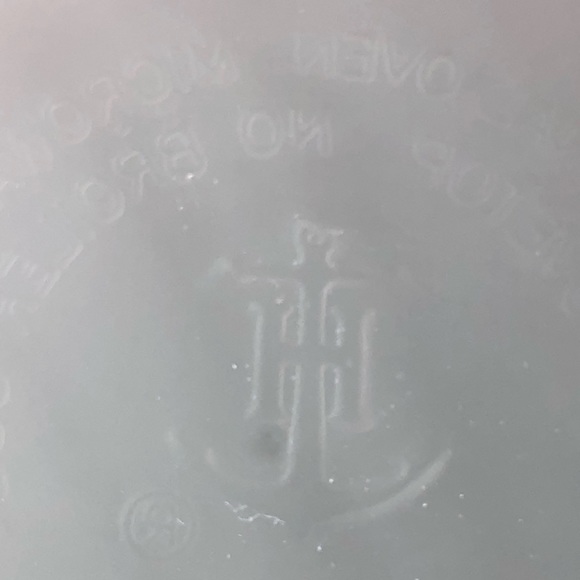 Anchor Hocking Red Stripe Frosted 2.5 Qt Mixing Bowl Vintage - Picture 4 of 6